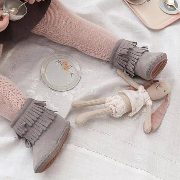 Gray Fringe Toddler Boot - Picture 2 of 4